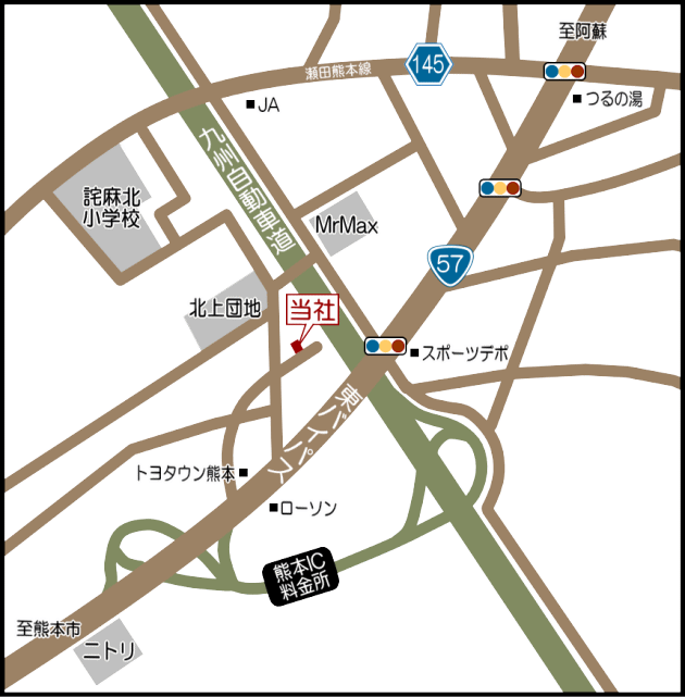 熊本県の不動産　株式会社ＳＡＫＲＡ不動産　会社地図